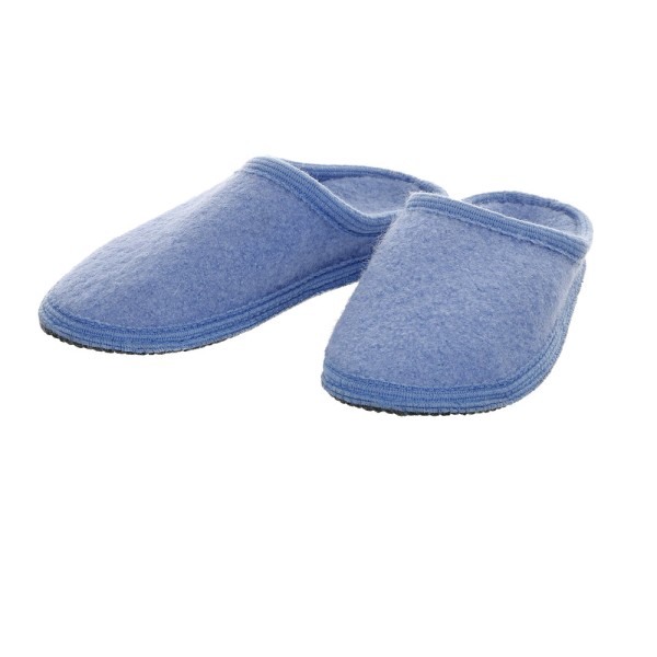 Hausschuhe - Pantoffeln aus gewalkter Schafwolle Himmelblau